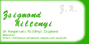 zsigmond miltenyi business card