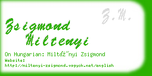 zsigmond miltenyi business card